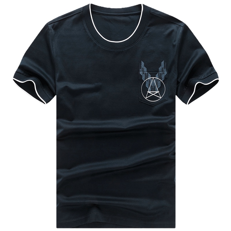 布先生短袖T恤 丝光棉都市圆领纯色印花短袖t恤男 男上衣 AT3003