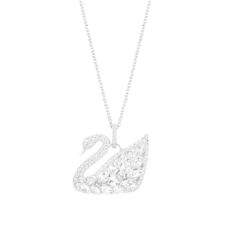 SWAROVSKI 施华洛世奇 SwanLake人造水晶银色天鹅女士项链吊坠5169080