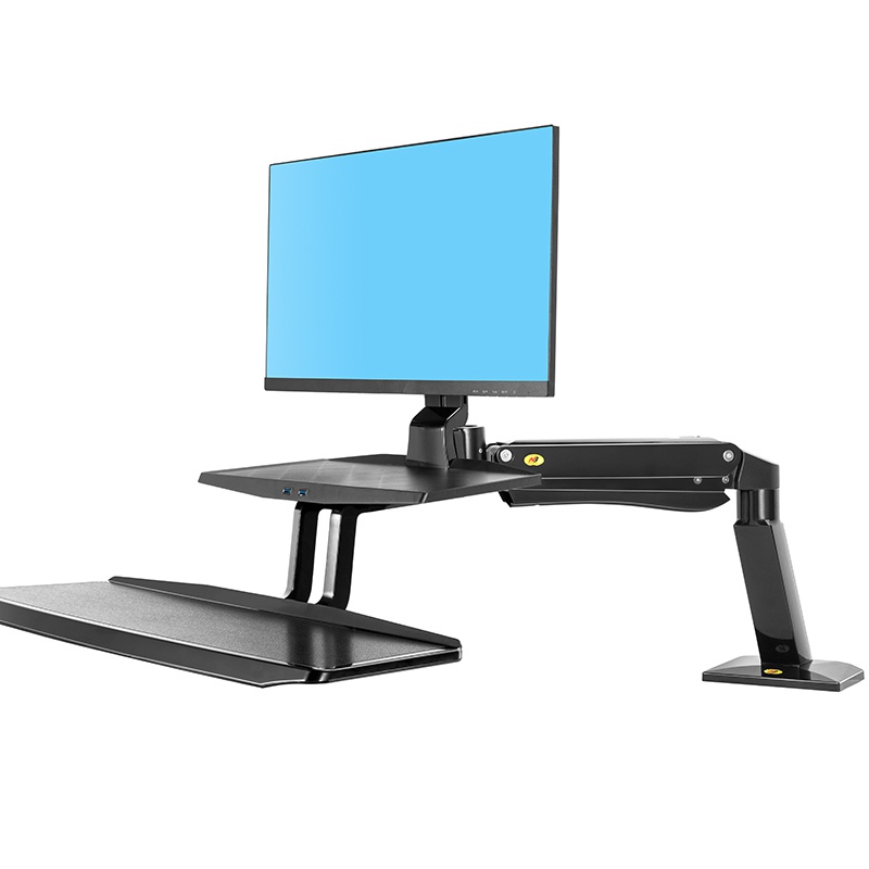 NB升降工作台 FC55 24-35英寸电脑显示器支架 站立办公桌升降工作台桌面旋转 工业设配医用器械支架工作台