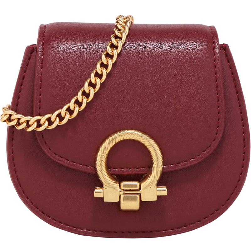 2019流行新款上新质感小包包女法国小众马鞍包斜挎百搭ins链条包