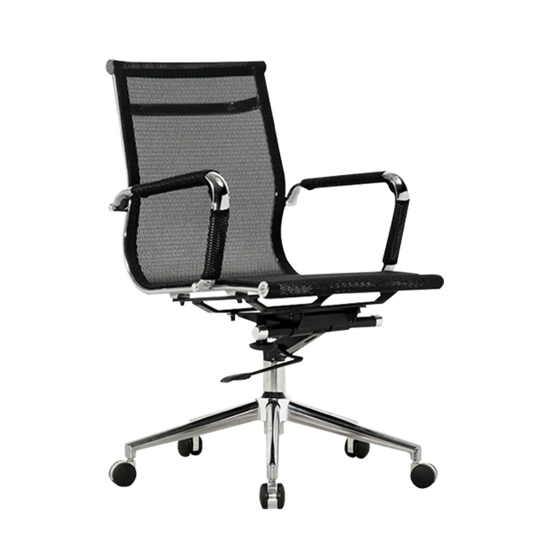 [理政]办公椅 电脑椅 人体工学椅 职员椅 网布办公椅 黑色带扶手