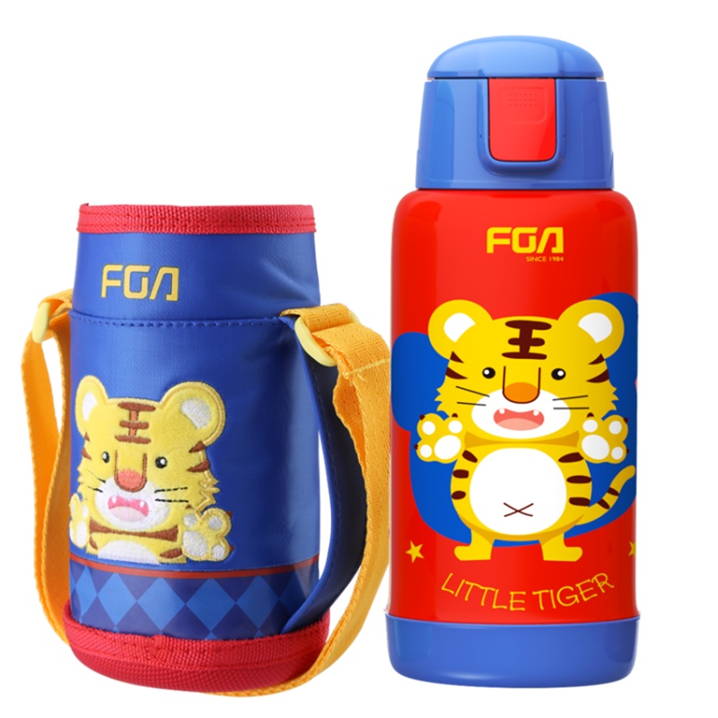 富光儿童保温水杯子便携带吸管两用一杯双盖学生宝宝保温杯大容量水壶