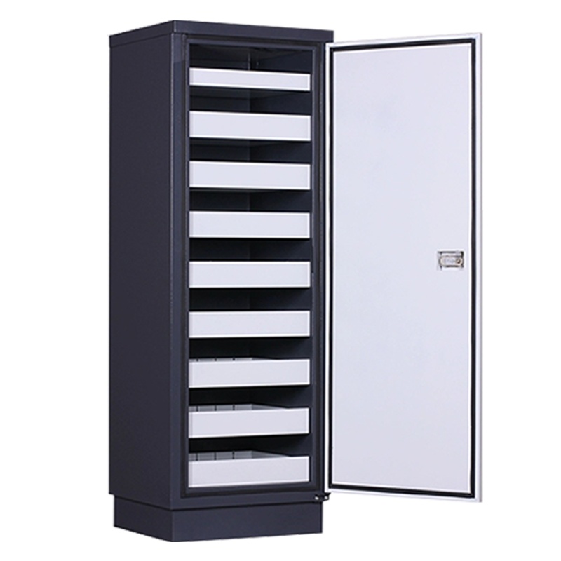 匡大 档案防磁柜 磁盘柜 防火防潮 钥匙锁 九抽信息安全档案柜525mm*480mm*1500mmKDT208