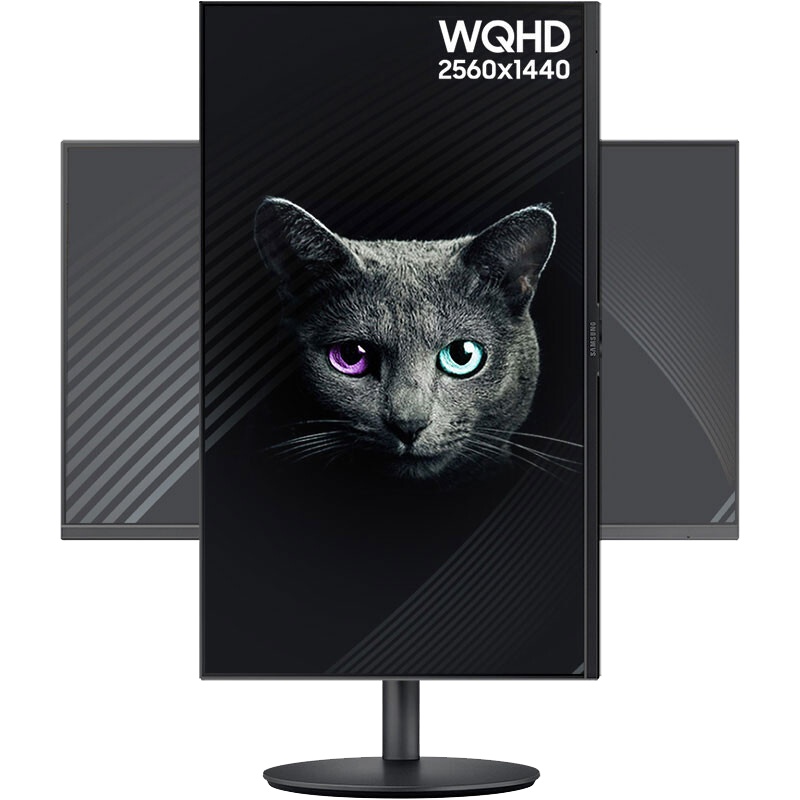 三星(SAMSUNG) 27英寸 2K IPS技术 三面微边 旋转升降底座 FreeSync HDMI接口 电脑显示器 ( F27T700QQC）