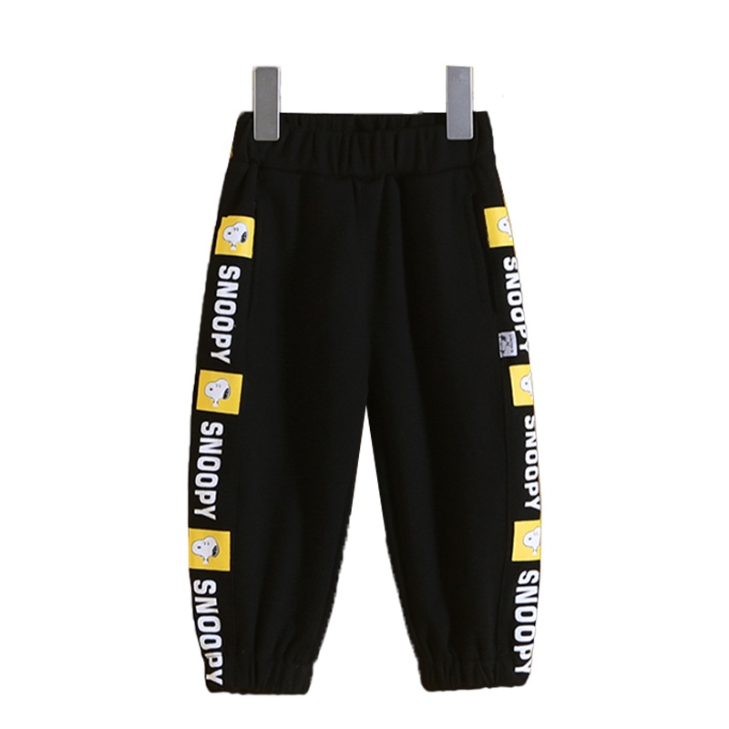 史努比(SNOOPY)童装儿童宽松休闲裤2021年春款宝宝长款束脚休闲裤AG077