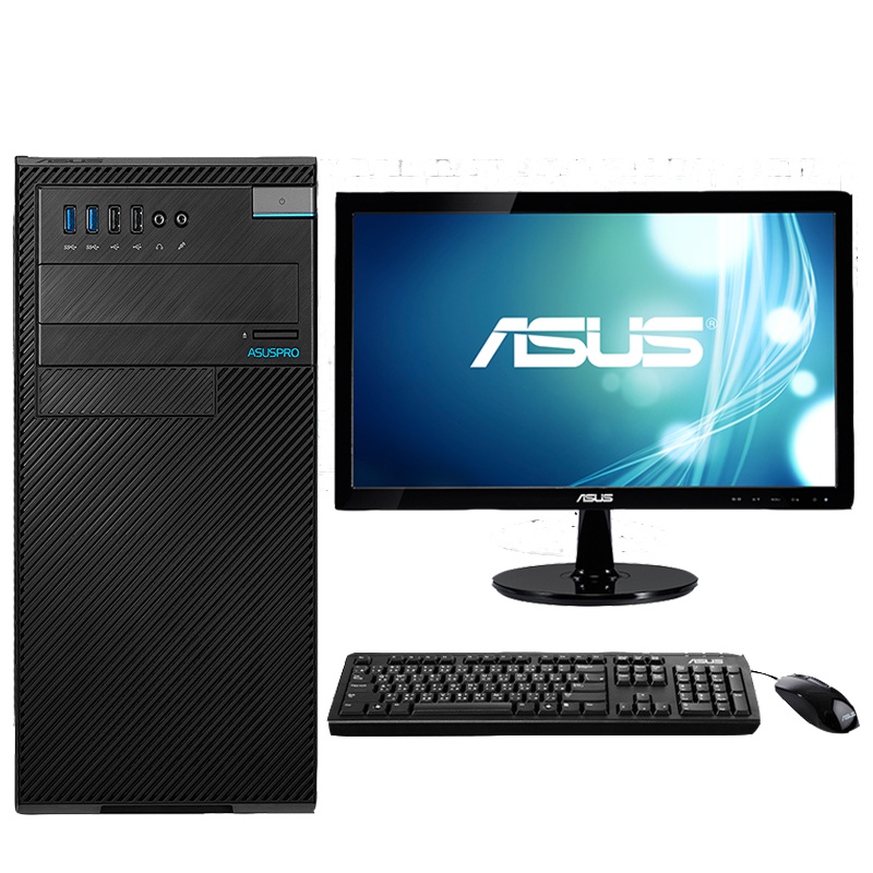 华硕(ASUS)商用台式电脑D630MT19.5’显示器( I3 7100 4G 1T 集显WIN10 )