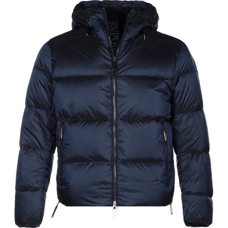 EMPORIO ARMANI 阿玛尼 男士 短款锦纶鸭绒连帽羽绒服外套 6H1BQ1 1NLUZ