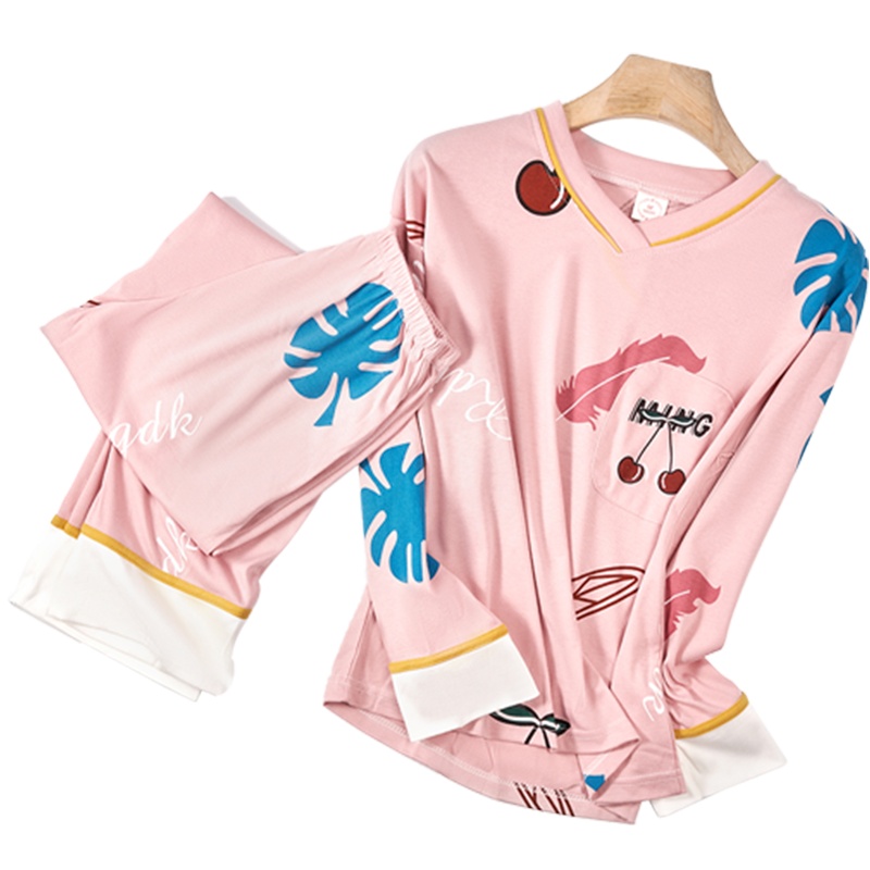 ENKV领长袖套头可外穿新款女士家居服内衣休闲睡衣睡裤保暖套装