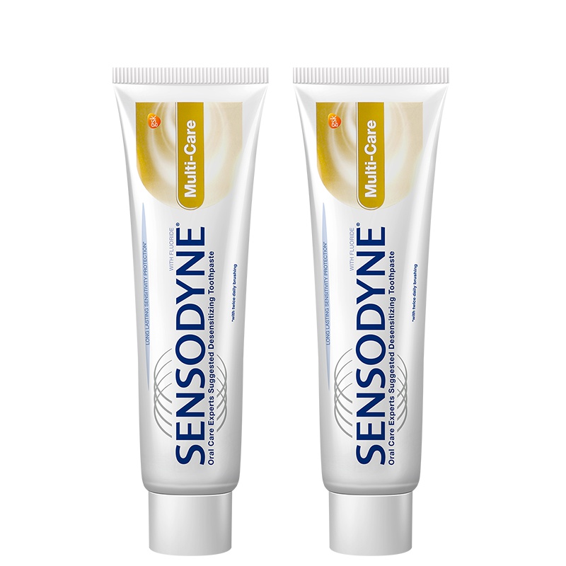 舒适达多效护理抗敏感牙膏100g*2支组合装 含氟防蛀 缓解牙齿敏感保护牙釉质