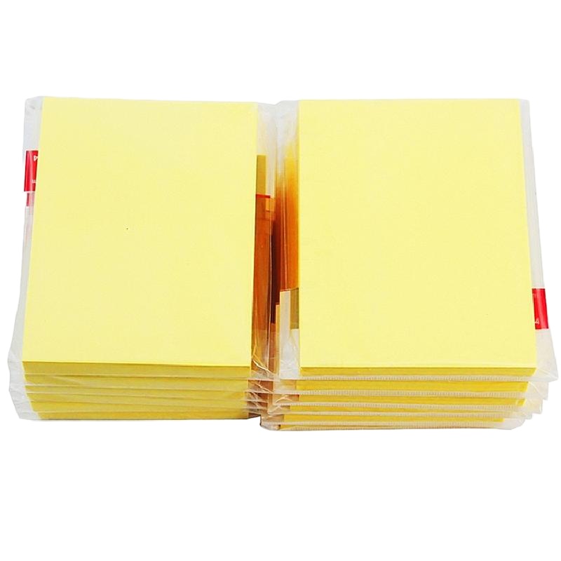 得力7734百事贴(淡黄)76*101mm(包)创意N次贴便签本 易吸附 告示贴留言便签纸备忘贴(12包/组)