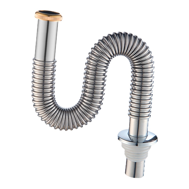 304不锈钢面盆下水管 76CM长