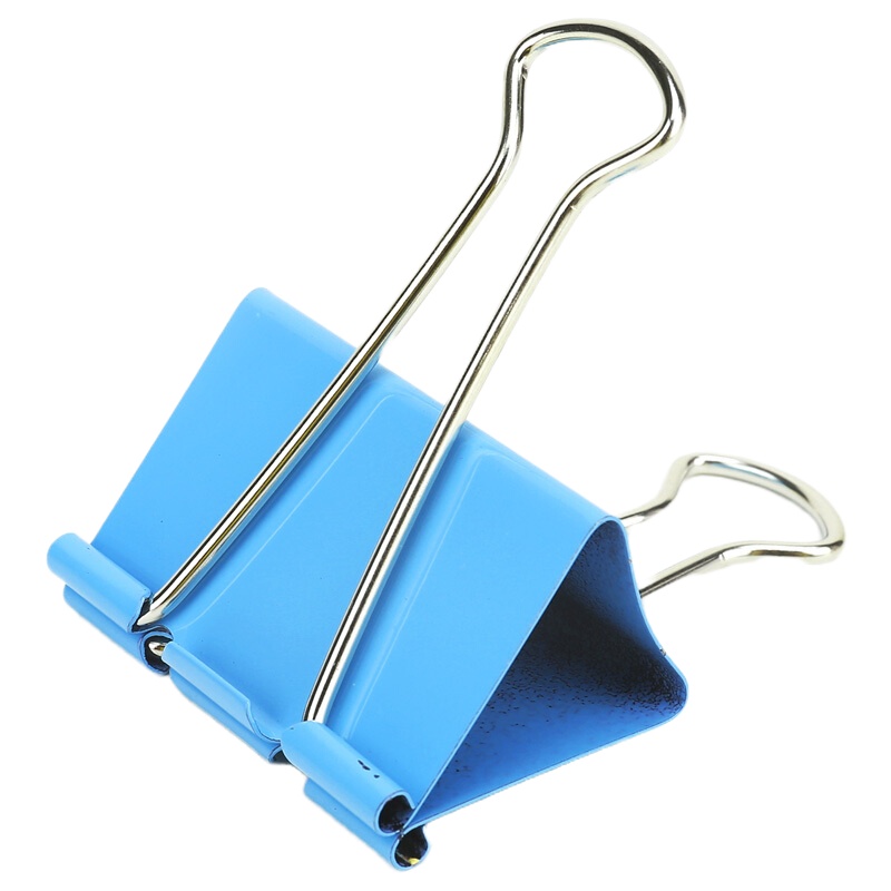 得力 12只50mm彩色长尾票夹 大号8551ES