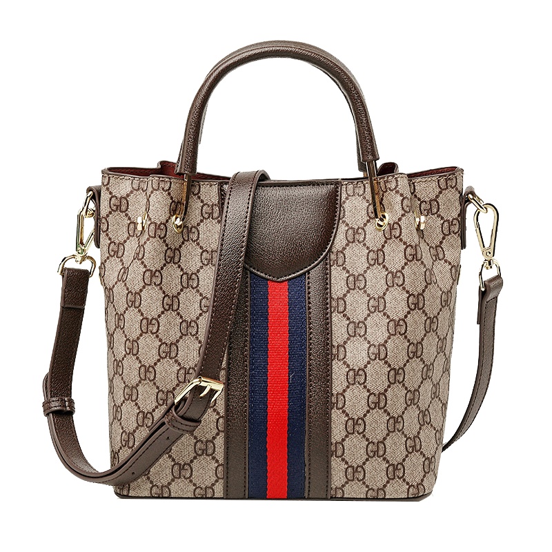 ITSK女包2020新款时尚大容量印花水桶包百搭潮单肩包妈妈包中年斜挎女士包包