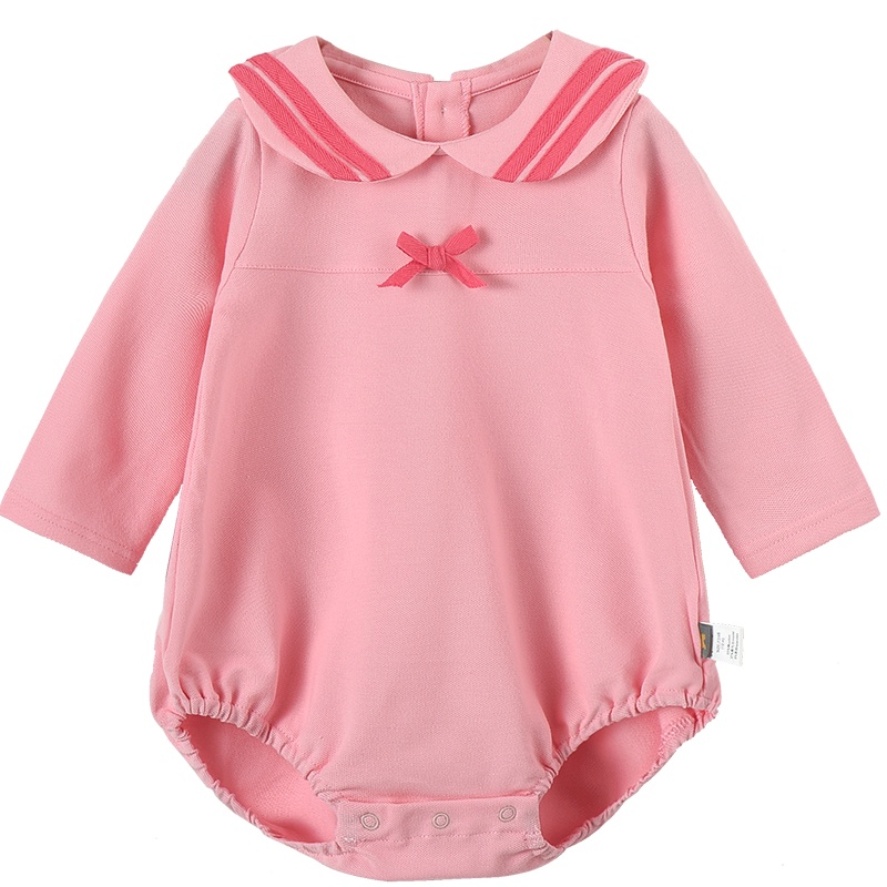 童泰春夏新款婴儿衣服5-24月男女宝宝连体内衣婴幼儿翻领包屁衣