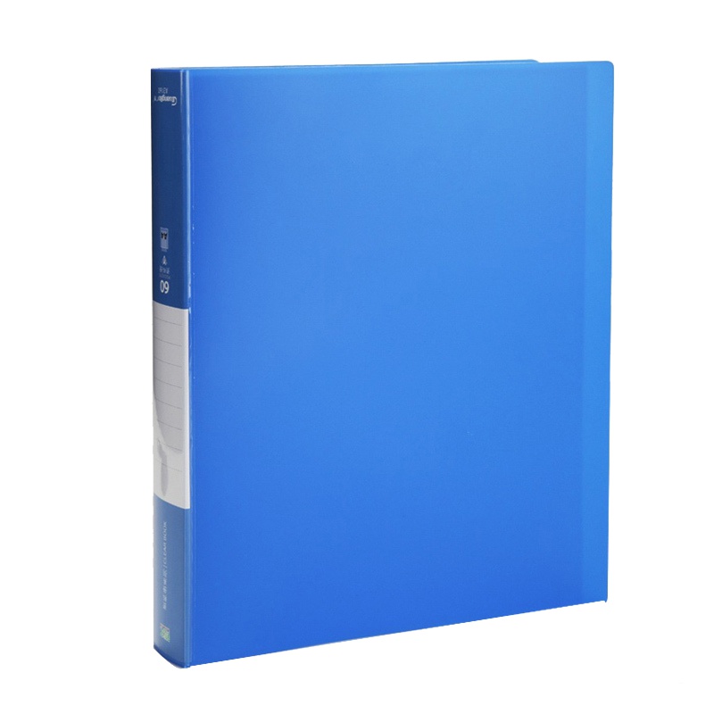 广博A3160 60页PP资料册2册 蓝色 透明文件册 文件套 文件夹 插页文件袋 多层文件袋 画册夹 资料夹 文件管理
