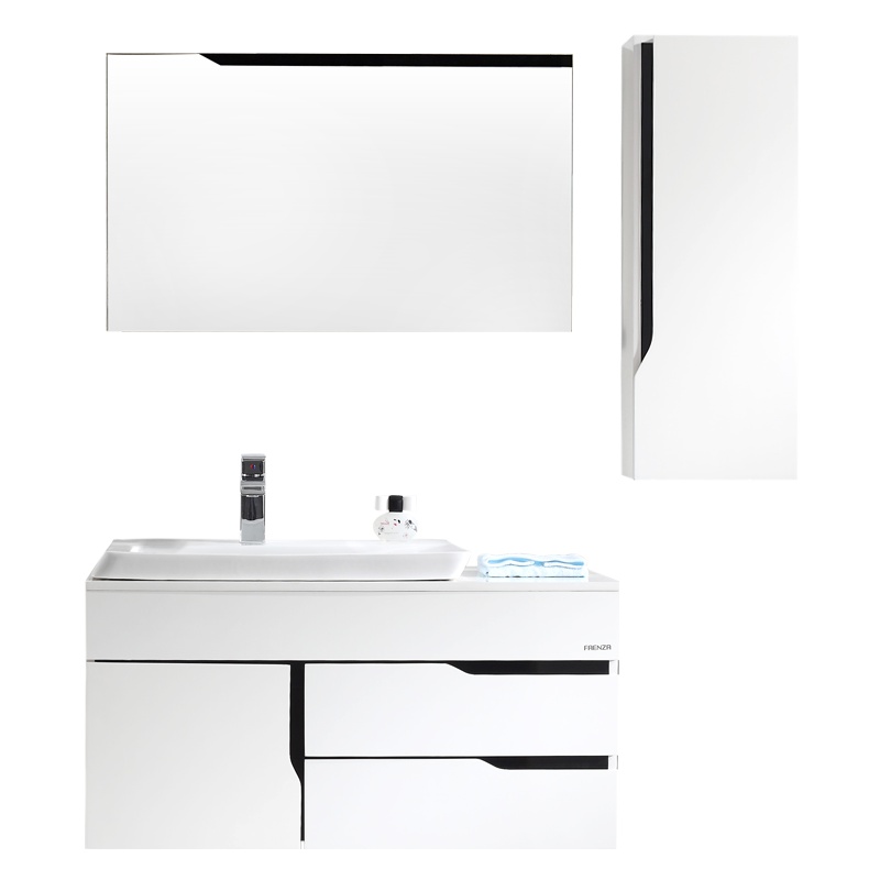 法恩莎卫浴 卫生间洗脸洗手盆柜组合 挂墙式浴室柜组合FPG4680C-A