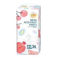 宜婴弱酸水果小内裤XXL34片超薄柔软干爽透气拉拉裤婴儿宝宝尿不湿[建议体重13.5-16kg]