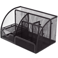 得力9200网格笔筒组合办公用品桌面收纳笔插文具整理盒多功能笔座宁选