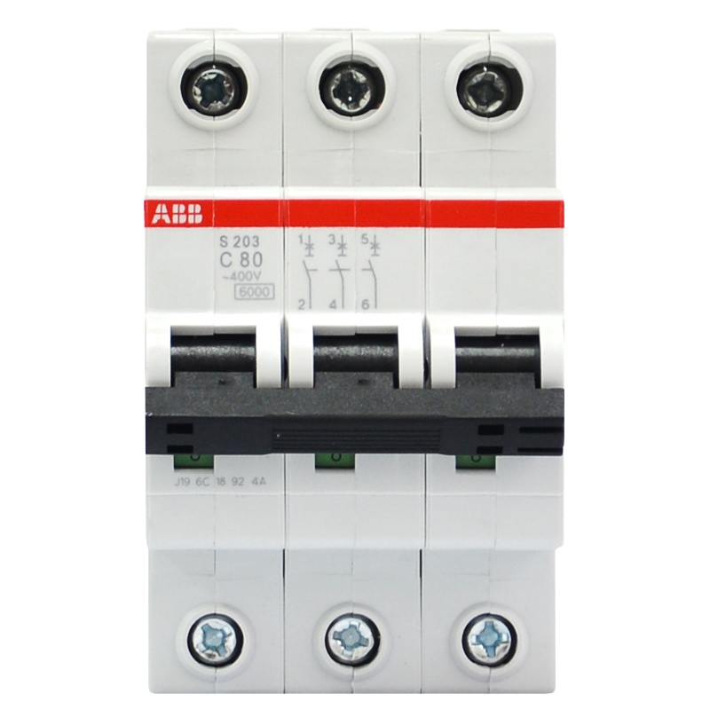 ABB S203-C80 微型断路器 白色 (单位:个)