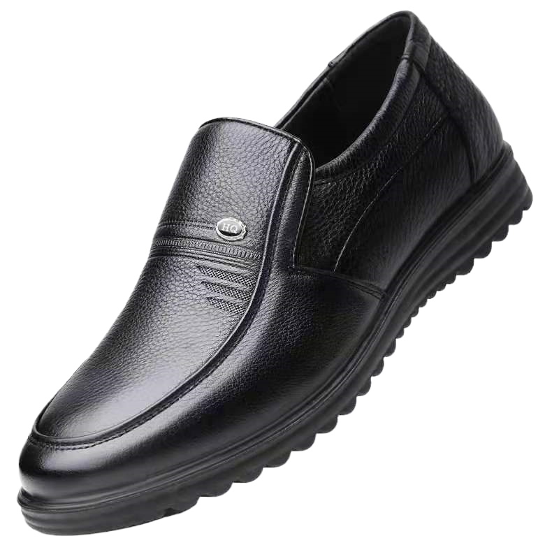 环球男士真皮牛皮休闲皮鞋中老年软皮软底防滑防水