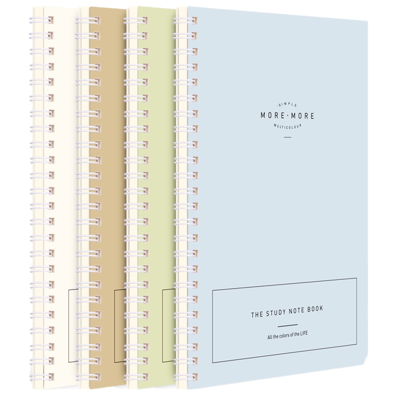 得力LA560-01JY 4本A5/60张乐素系列笔记本记事本线圈本螺旋软抄本子