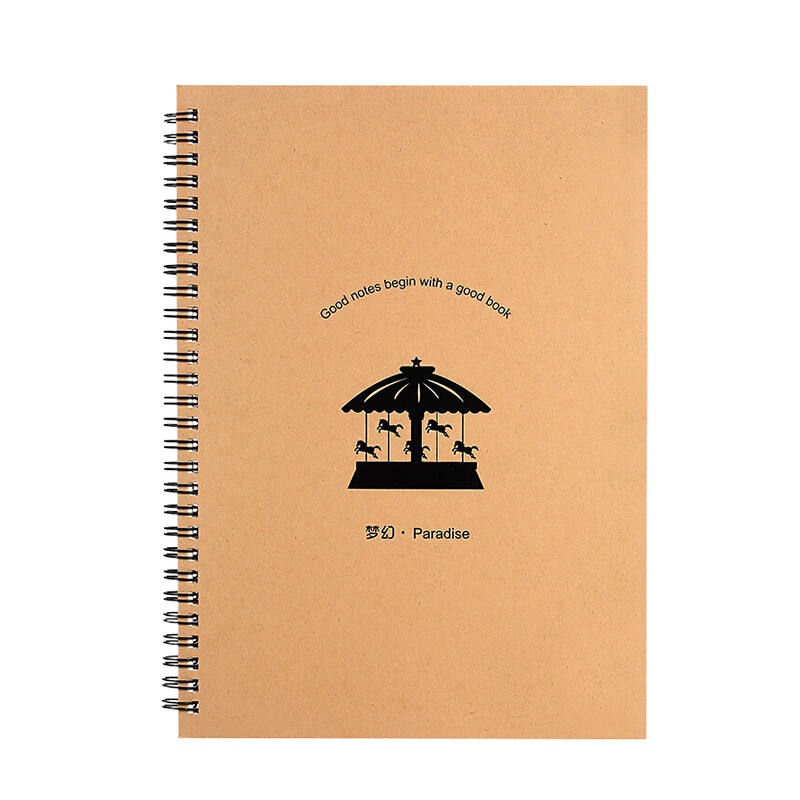 齐心(COMIX)CXA550-5 梦幻系列牛皮纸双螺旋装订本 A5 50张/本(10本).NX