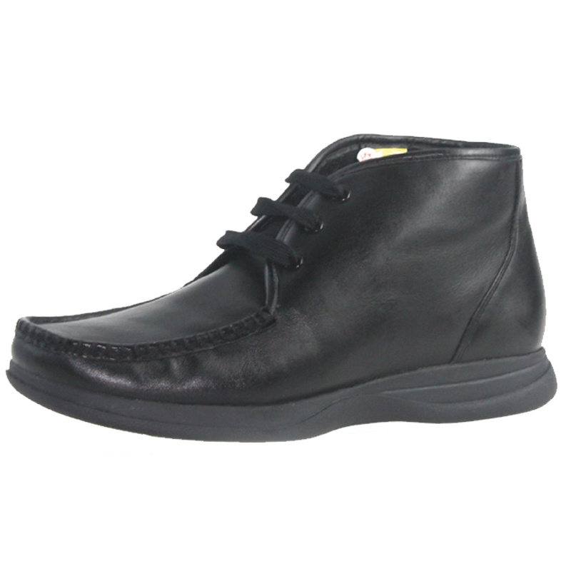 Mileno/米莲诺软牛皮防滑底坡跟女舒适妈妈鞋休闲保暖鞋114701