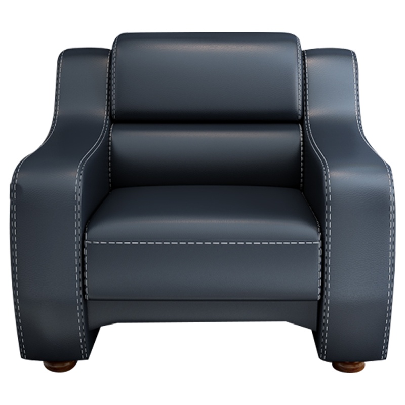 富和美皮艺沙发办公沙发接待会客办公室家具办公沙发60单人位沙发