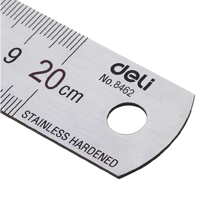 得力(deli) DY 8463钢尺 30cm钢直尺不锈钢