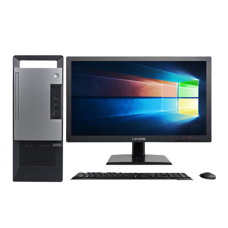 联想(Lenovo)扬天T4900v i5-8400 8GB 1TB+128GB固态 无光驱 W10台式电脑 23英寸