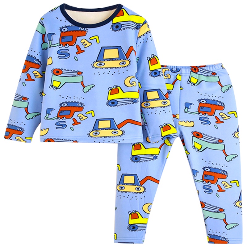 儿童秋衣套装保暖加绒加厚内衣裤女童秋衣秋裤套装小童衣服