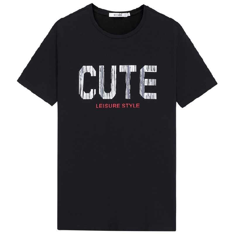 HODO红豆男装夏季男士短袖圆领T恤休闲舒适短袖男