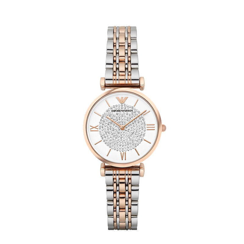 阿玛尼(EmporioArmani)满天星手表钢带石英表女张钧甯同款 AR1926