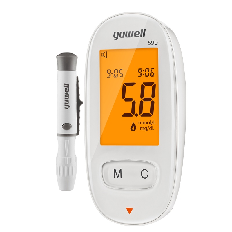 鱼跃(YUWELL)血糖仪 家用智能免调码590 血糖仪器(1+200)
