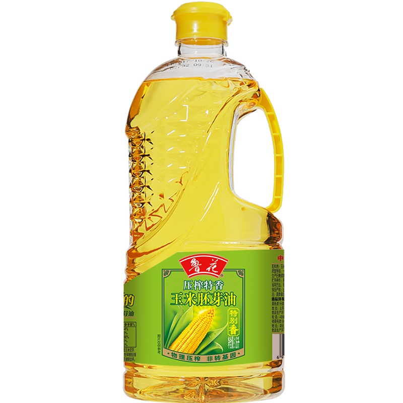 鲁花压榨特香玉米胚芽油1.6L 小桶装家用宿舍物理压榨非转基因食用油