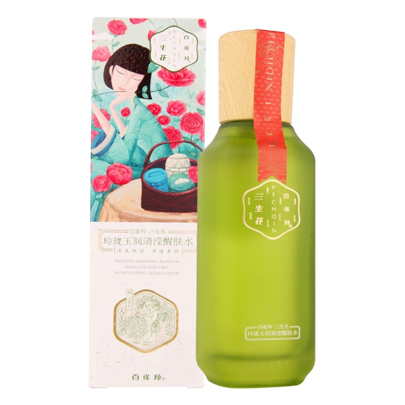 百雀羚(PECHOIN)三生花 玲珑玉润清滢醒肤水100ml(平衡保湿 水润滋养 保湿补水)