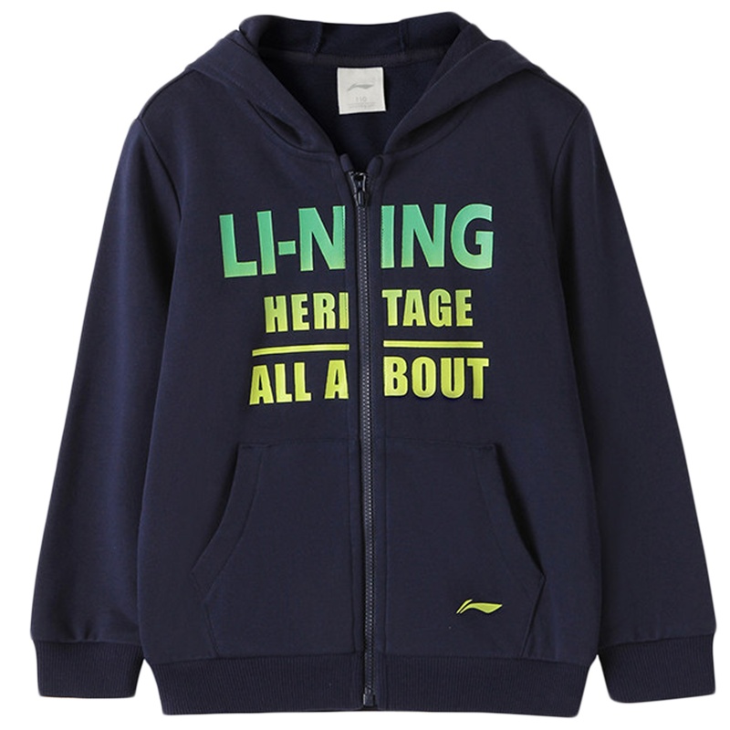 李宁LI-NING正品童装风衣男童外套秋季装薄款中大童2019新款防风冲锋衣男童潮