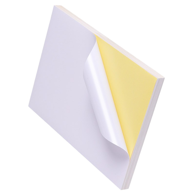 正彩4611 A4不干胶纸空白打印纸标签纸光面哑面铜版纸背胶纸激光喷墨复印纸贴纸100张一包不干胶a4纸粘纸背胶贴纸