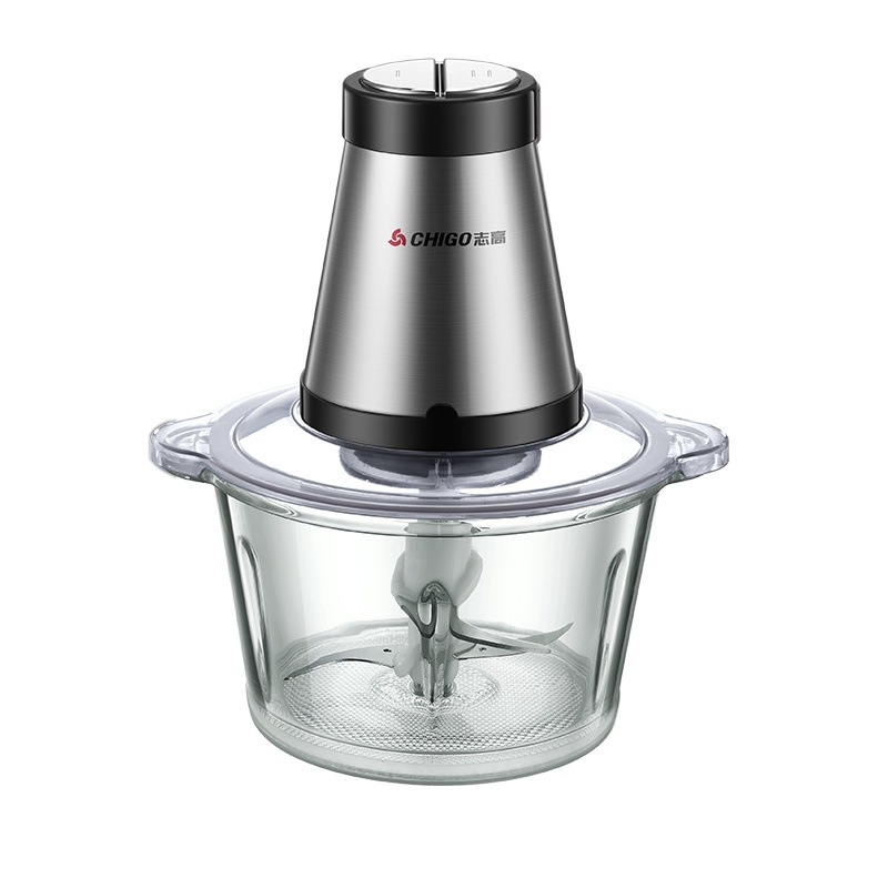 志高(CHIGO)绞肉机双刀辅食肉馅菜馅1.8L不锈钢机头家用绞馅机搅肉机搅拌机碎肉机料理机加厚玻璃杯体ZG-L805