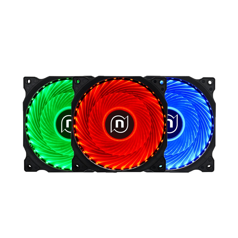 宁美国度 N系台式电脑主机 静音机箱风扇LED炫光12CM机箱散热风扇(N3 RGB)