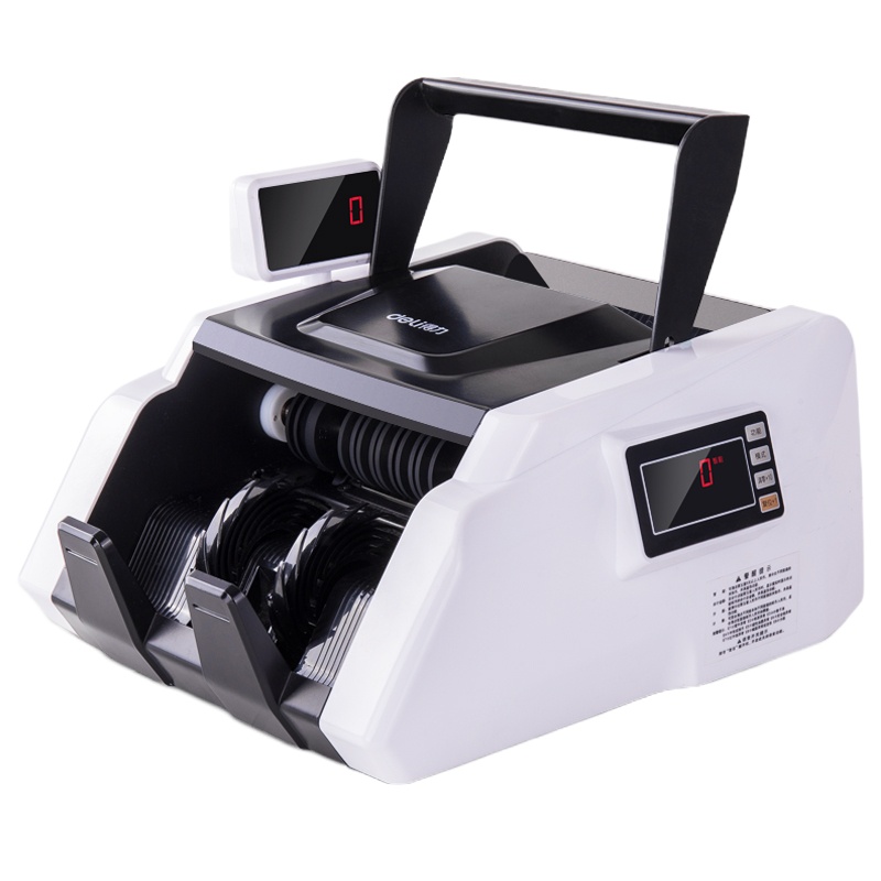 得力（deli）3903S点钞机 双屏显示点钞仪 智能验钞机 白G