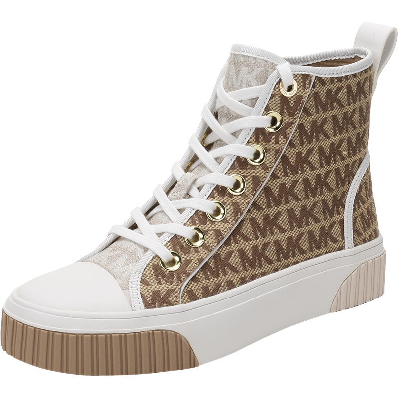 迈克·科尔斯 MICHAEL KORS MK女鞋 织物系带高帮休闲运动鞋帆布鞋43T1GTFE5Y