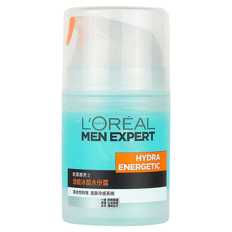 欧莱雅(LOREAL)男士劲能冰酷水份露50ml 无包装 到2022年