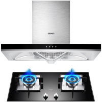 帅康(sacon)触控式厨电套装T8016+35C 18立方油烟机燃气灶欧式抽油烟机烟灶套装烟灶套餐 (液化气)