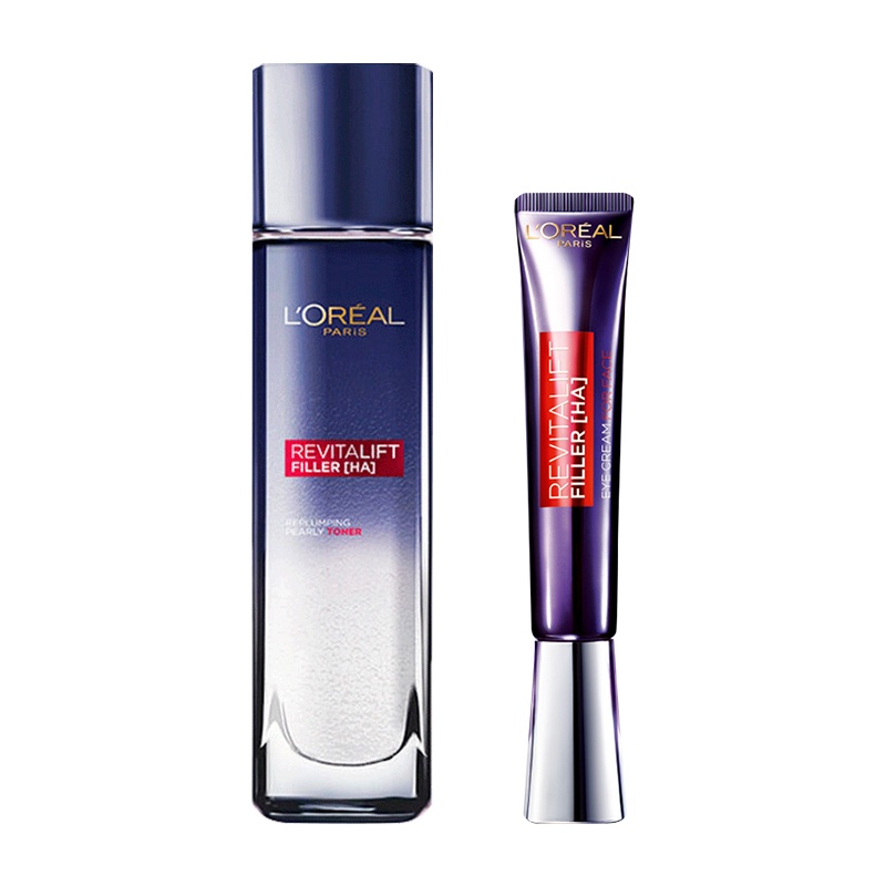 欧莱雅复颜玻尿酸水光充盈全脸淡纹眼霜30ml+复颜玻尿酸水光充盈导入晶露130ml