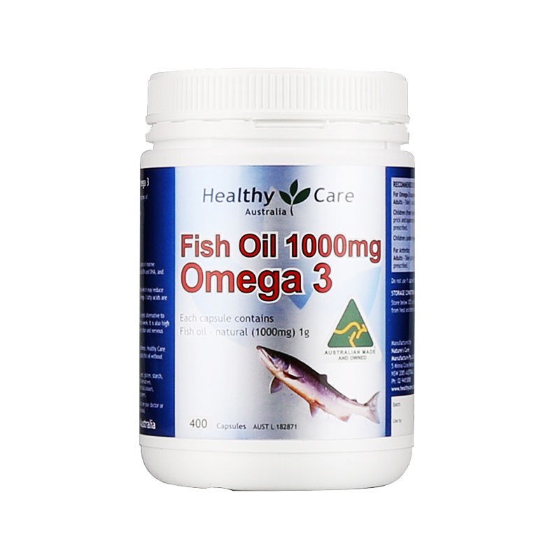 [保护血管健康]Healthy Care 深海鱼油软胶囊 1000毫克 400粒/瓶 澳洲进口鱼油/深海鱼油 570克