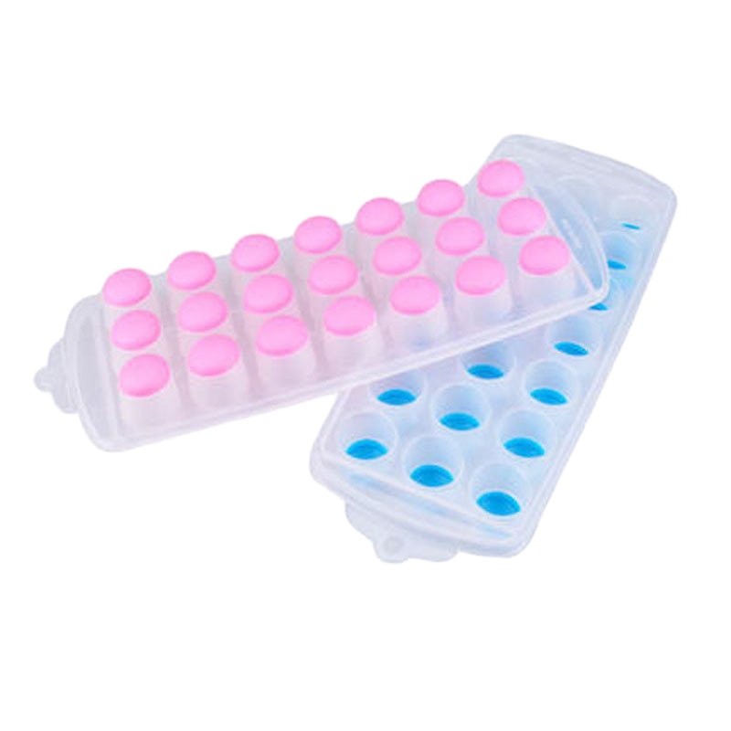 圆点制冰盒21格便捷冰格制冰器制冰器一按就出冰块创意模具