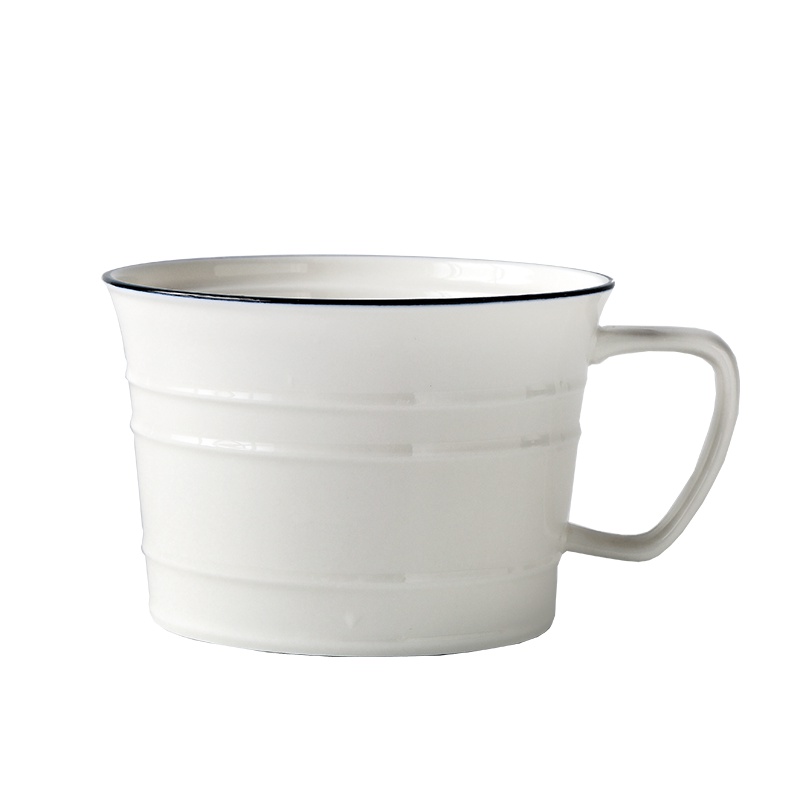 富昱景 欧式景德镇创意字母陶瓷餐具家用餐盘套装菜盘汤盘组合 5.5英寸手柄碗