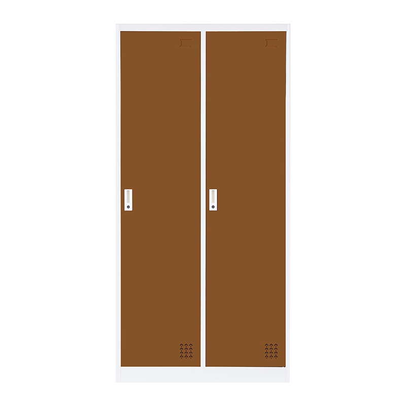 富路达 咖啡更衣柜员工储物柜带锁铁皮柜家用铁皮衣柜浴室健身房存包柜鞋柜