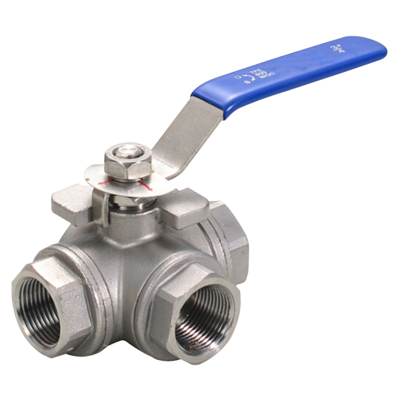 海斯迪克 gnjz-2041 304不锈钢内螺纹三通球阀 304重型 手动平台球阀 L型T型丝扣球阀三通 T型 DN25